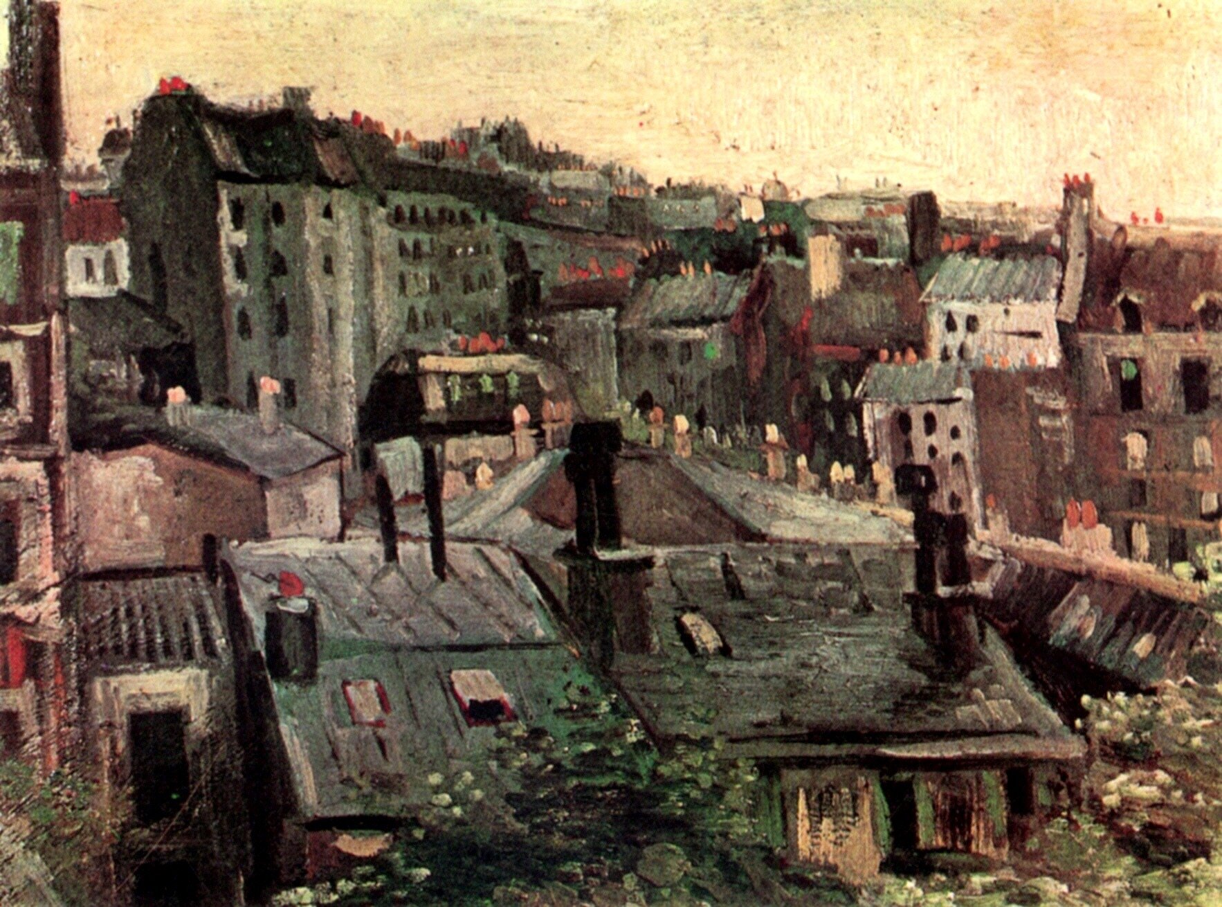  Ван Гог Париж Вид на крыши и задворки домов 